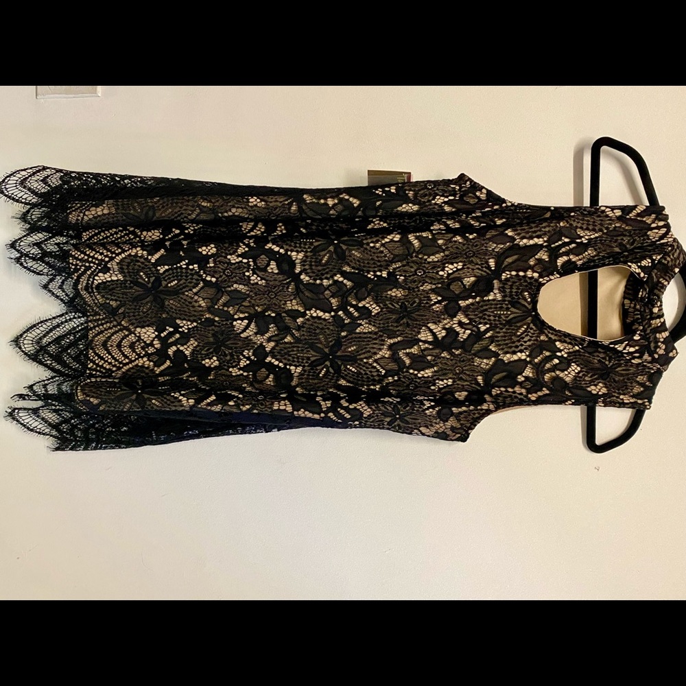 Black Taylor midi Lace dress, never used. Available in size 14.
